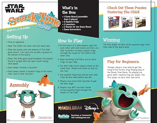 Miniatura 6 de Buffalo Games Star Wars The Mandalorian - Juego de merienda, 2 jugadores