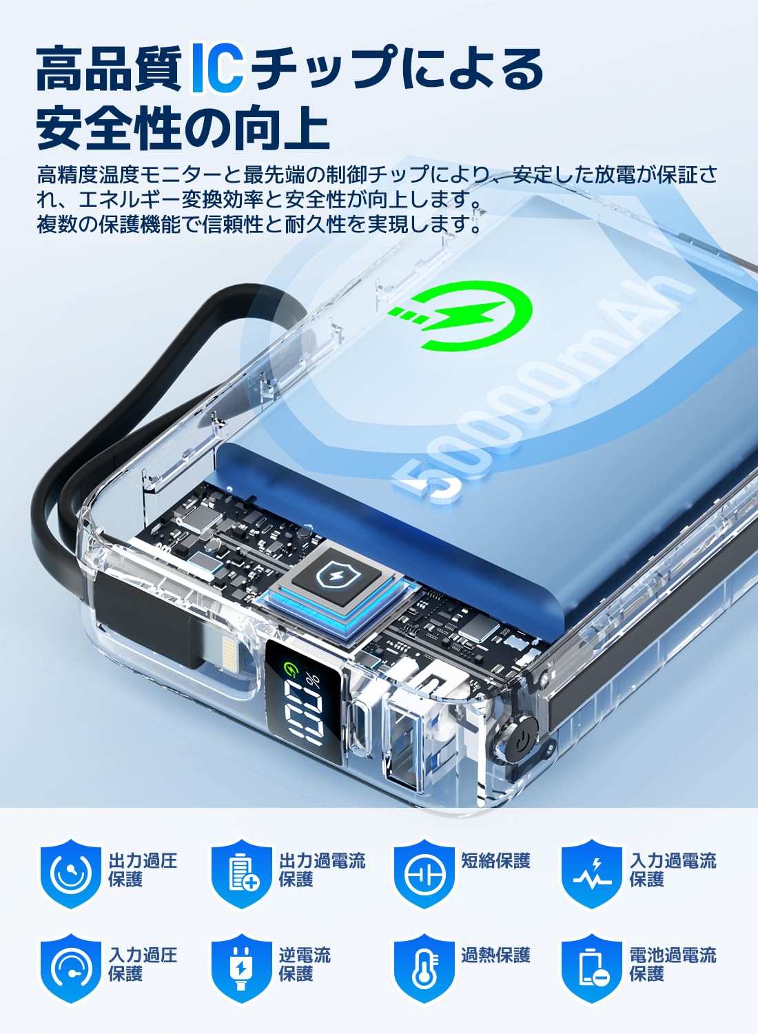【大特価】モバイルバッテリー 大容量 50000mAh大容量·2025年最強進化 Amazon | モバイルバッテリー 大容量【50000mAh大容量·2025年
