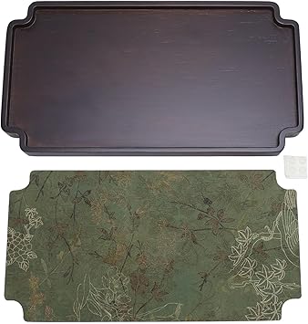 Tea Serving Tray, Handmade Wooden Gongfu Tea Tray - Traditional Chinese Style Serving Tray with Drainage for Teapot, Snacks, Home Decor
