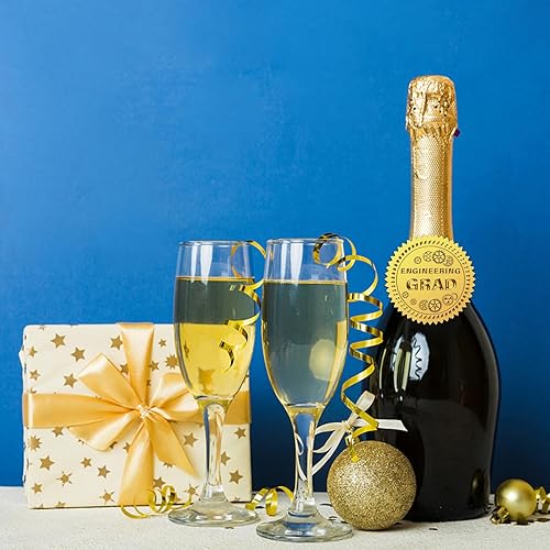 Miniatura 6 de CRASPIRE 25 calcomanías en relieve de lámina dorada, coronas de 2 pulgadas de grado de ingeniería, sellos de certificados, calcomanías de decoración