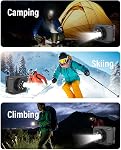 Caméra d'action montée sur la tête, 1080P Angle réglable Caméra de sport à petite tête, LED Caméra vidéo du corps portable avec bandeau élastique, support 128GB pour les sports de plein air