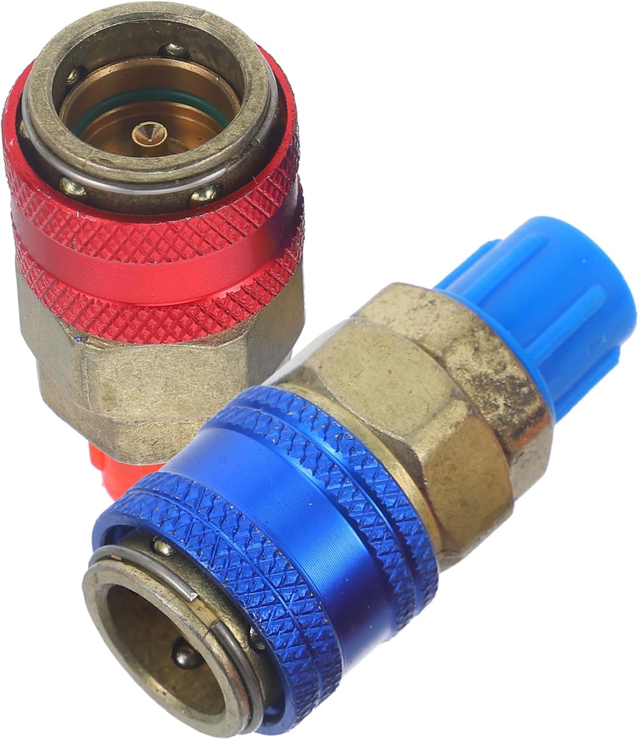 LIFKOME 1Pair Adapter Hose Fitting Quick Couplers for Car Durable Copper Connectors Compatible with Automotive Systems Efficient for