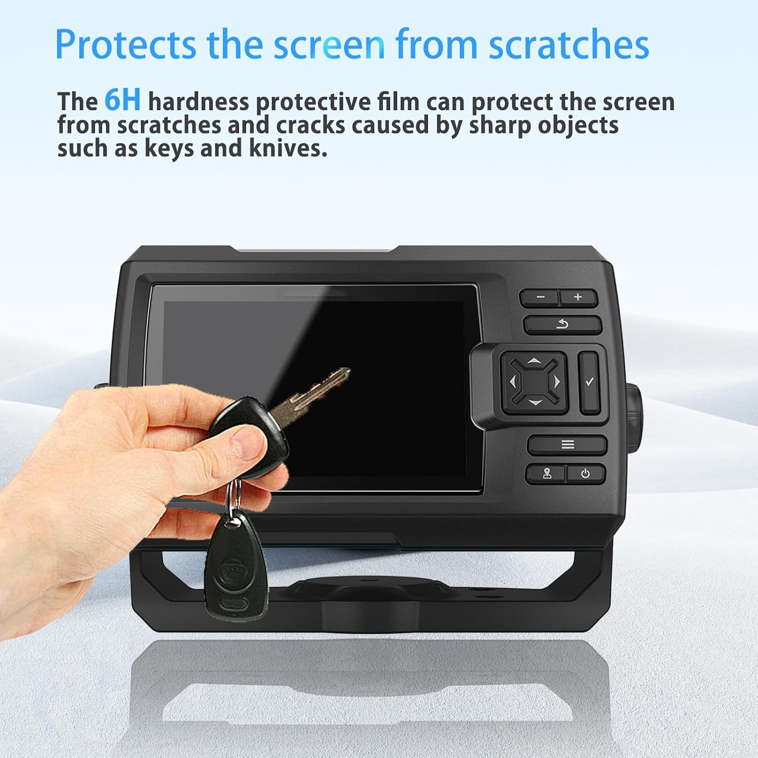 NOUKAJU [3Pack] Screen Protector for Garmin Striker Vivid 5CV, HD Protective Film,6h Hardness,Scratch,Protective Film for Garmin Striker Vivid 5CV 5inch Fishfinder(Not tempered glass)