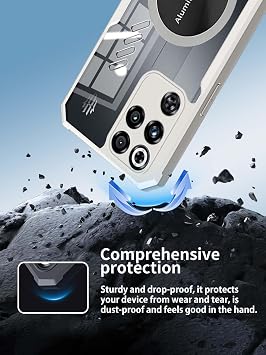 NOUKAJU REDMAGIC 11 Pro 用 ケース 磁気式 保護カバー 放熱性 スマホケース 落下防止 衝撃吸収 全面保護 カバー REDMAGIC 11 Pro+用 保護カバー ホワイト