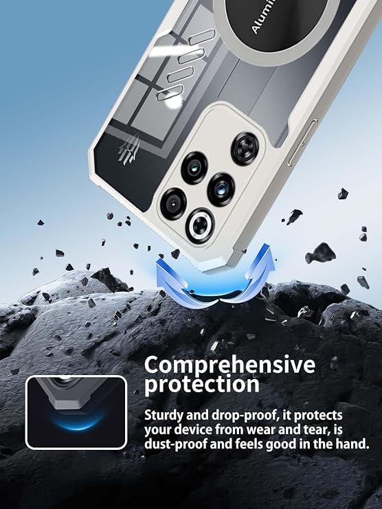 NOUKAJU REDMAGIC 11 Pro 用 ケース 磁気式 保護カバー 放熱性 スマホケース 落下防止 衝撃吸収 全面保護 カバー REDMAGIC 11 Pro+用 保護カバー ホワイト