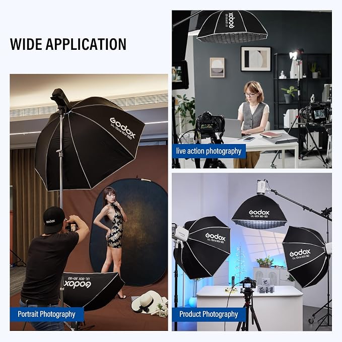 Godox Softbox Octagonal 23.62'' Quick Release para Bowens miniatura 5