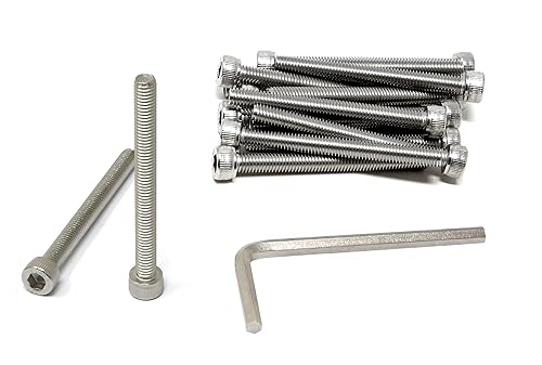 Miniatura 100 de iexcell 25 piezas M4 x 60/65/70/75/3.150 in paso de rosca 0.028 in acero inoxidable 304 cabeza hexagonal Tornillos Tornillos surtido Kit