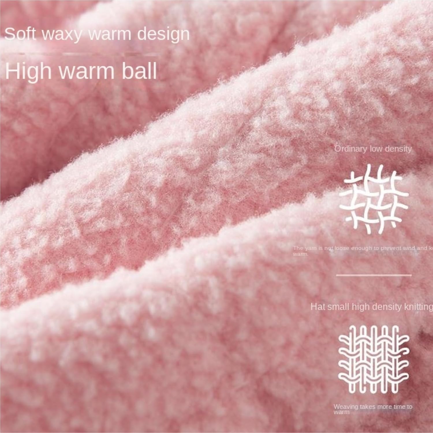 Winter Hat Scarf Gloves Breathable Hats Scarves Gloves and Warm Winter Outdoor Outfits for Cold Weather(Pink)