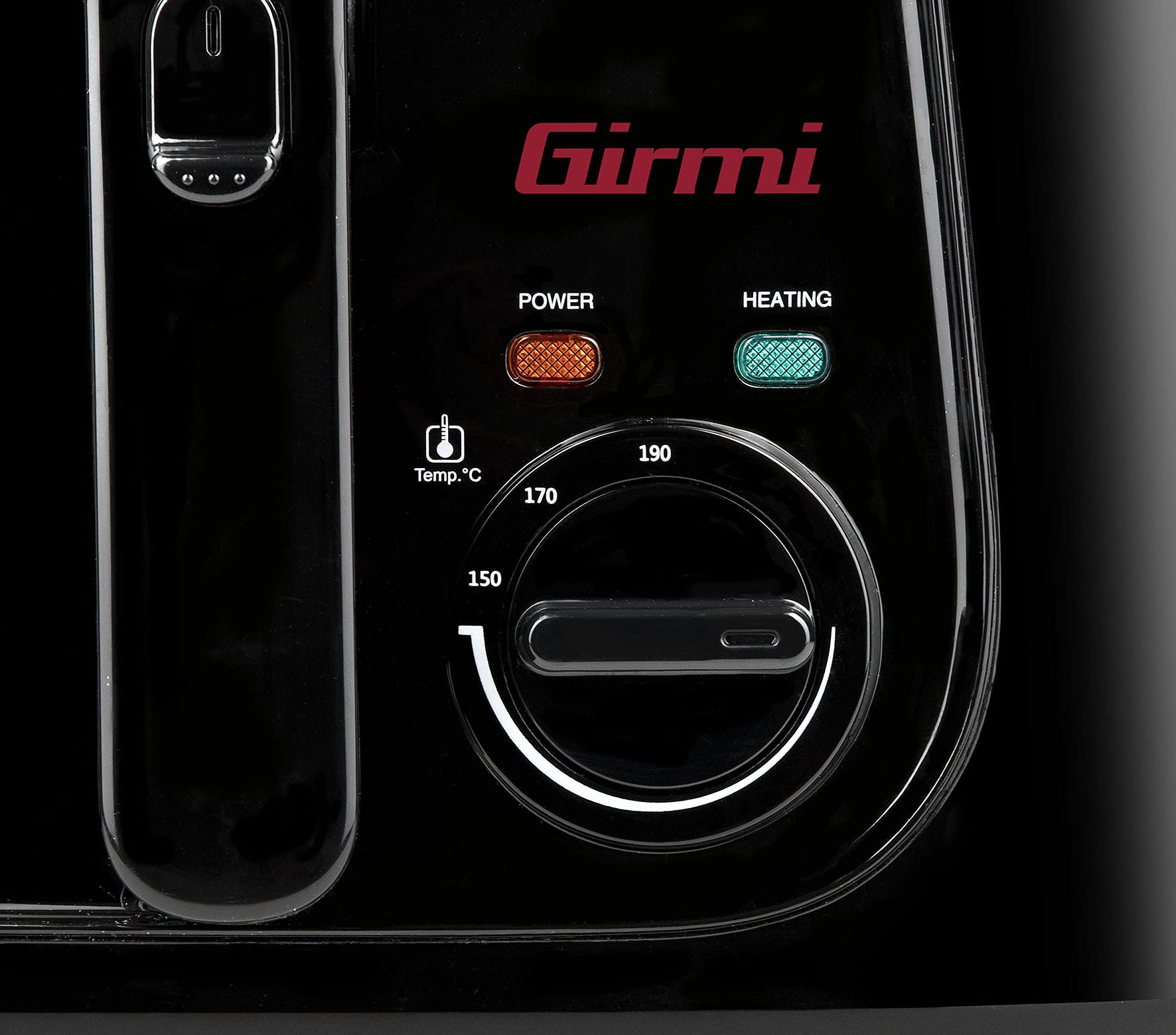 Girmi FG21 Friggitrice, 1800W, 2,5 L, Antiaderente, Nero