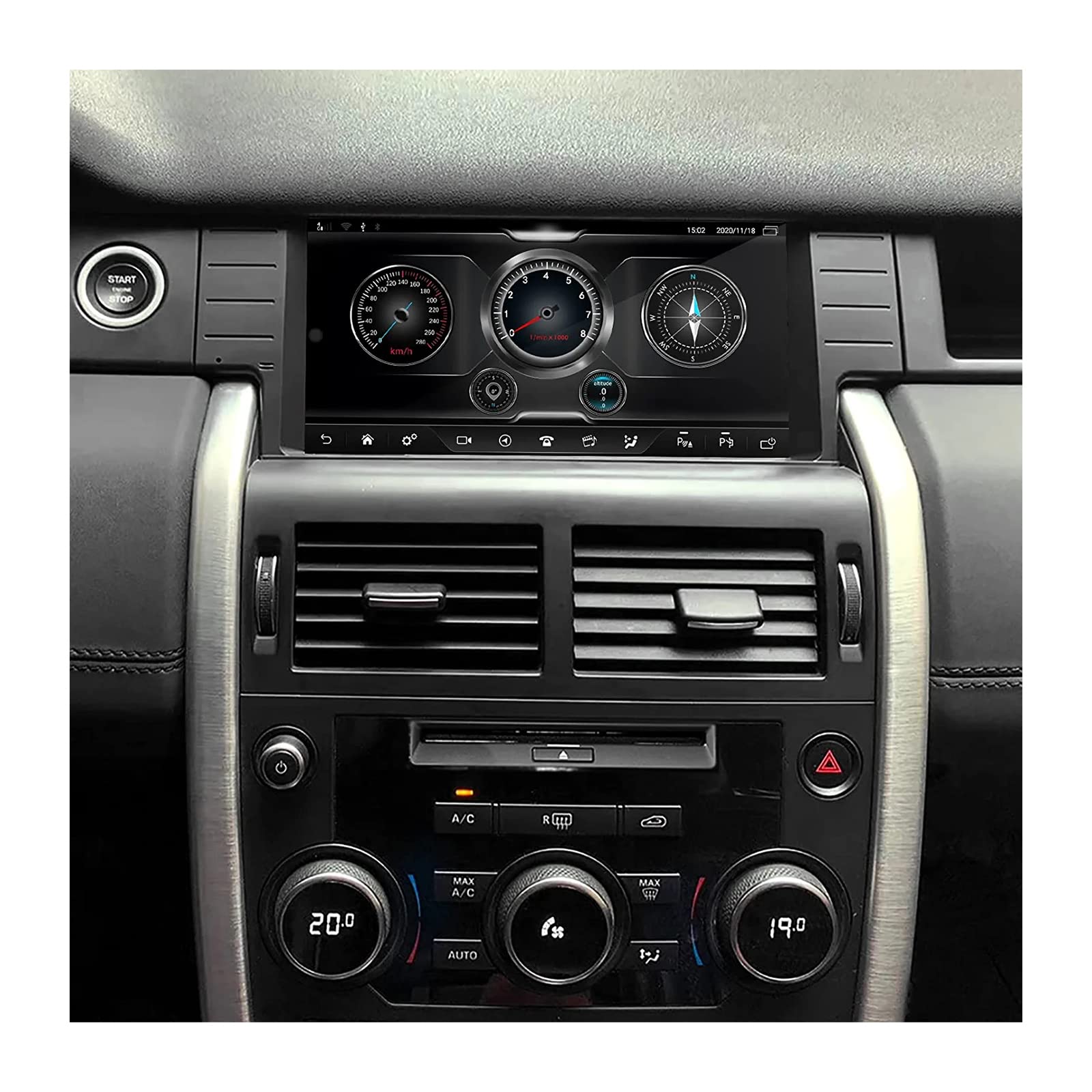Android 15 Radio samochodowe do L-over i R-over Discovery Sport 2015-2019, nawigacja GPS 9 w ekranie dotykowym Odtwarzacz multimedialny MP5, WiFi 4G, DSP Carplay,8core 8+128