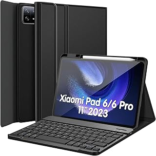 Wineecy Keyboard Case for Xiaomi Pad 6 (11 Inch) 2023 Tablet, Slim Protective Case with Magnetic Removable Wireless German QWERTZ Keyboard (Xiaomi Pad 6 11 Inches)