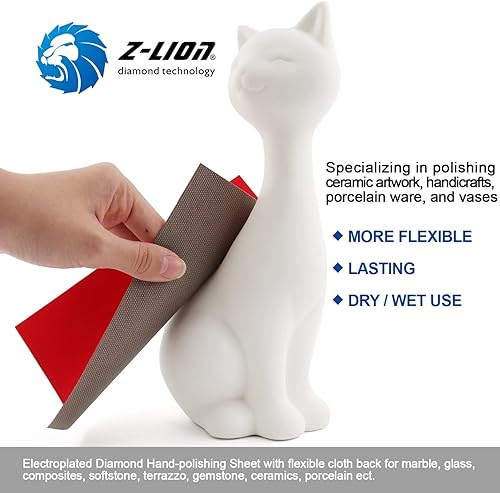 Miniatura 2 de Z-Lion Hojas de papel abrasivo galvanizado de diamante papel de lija de diamante para moler piedra vidrio cerámica diamante herramienta (4 unidslote)