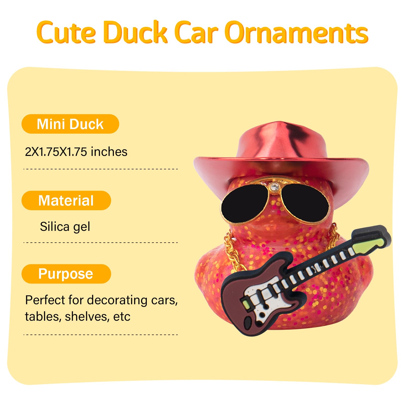 Canard Sonnette Pour Vélo – Déco Rigole En Caoutchouc Avec Casque, Hélice Et Accessoires Pour Voiture Ou Guidon
