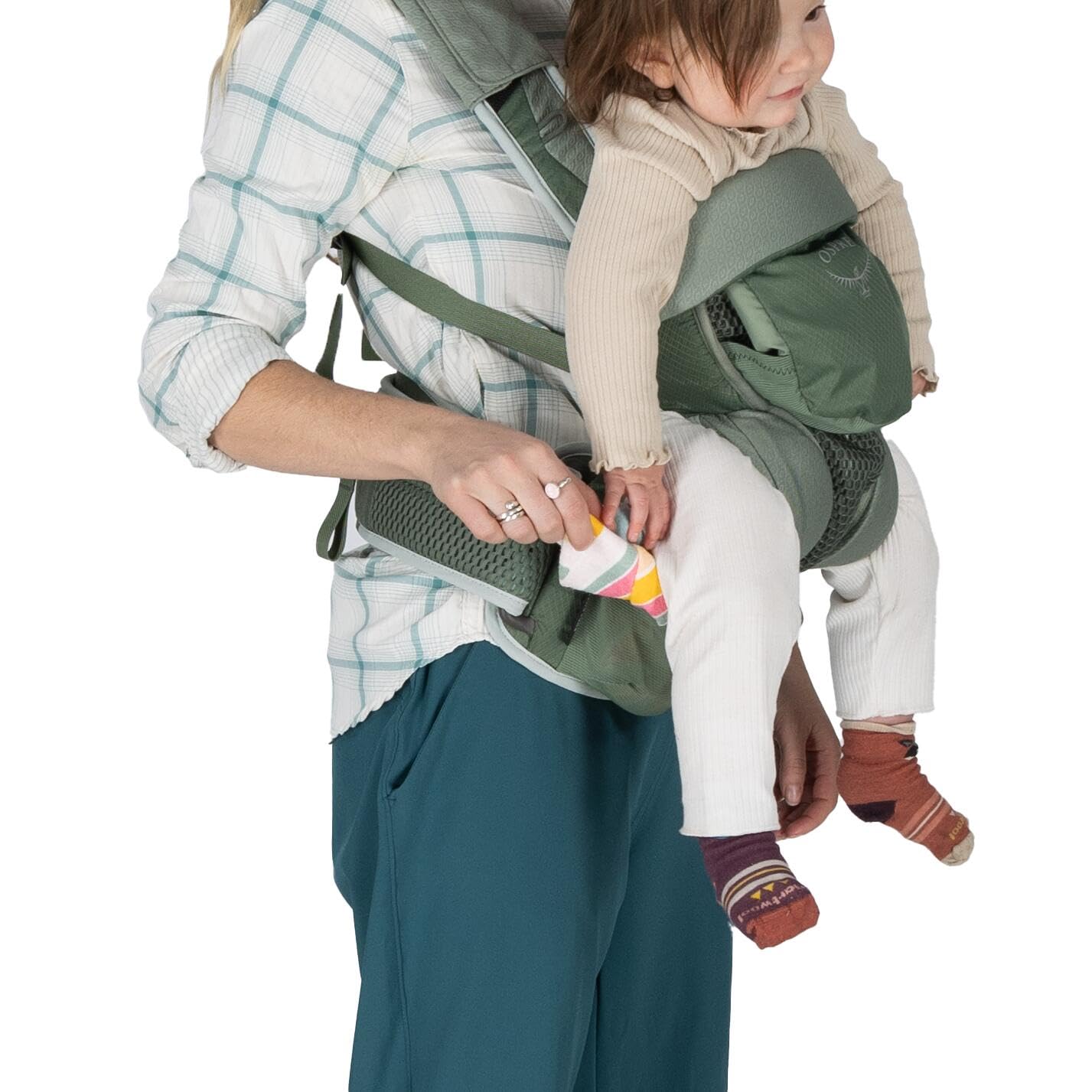 Osprey Poco Soft Carrier (Tre posizioni di trasporto dal neonato al bambino | Cintura ventrale imbottita extra-larga e ventilata | Imbracatura per le spalle traspirante) - Tidal
