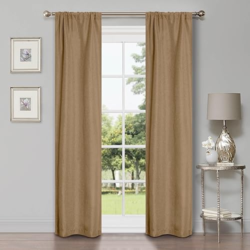 Superior Cortinas opacas, detalles de ventana para oscurecer la habitación, bloqueo solar, térmico, diseño moderno clásico, colección inspirada en