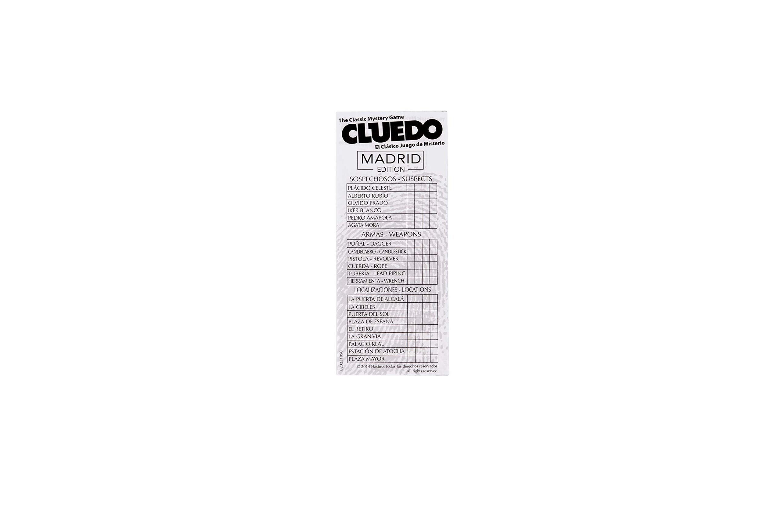 Winning Moves Cluedo Madrid - Misterios En La Capital Española para 2-6 Jugadores, Juegos de Mesa niños 8 años y para Fans de Madrid, Juegos de Mesa cluedo Juego de Mesa