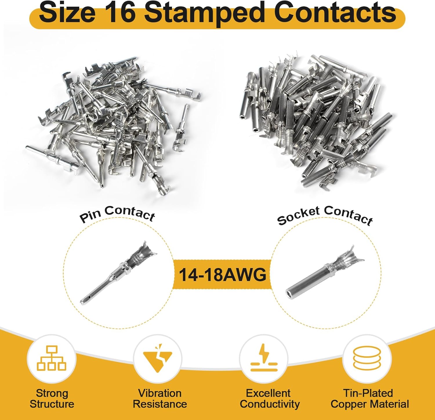Exqutoo 215Pcs DT Deutsch Connector Kit, 2 3 4 6 8 12 Pin Waterproof DT Series Connector Assortment, Automotive Repair Accessory Kit, Wedge Locks, Seal Plugs, Size 16 Stamped Contacts 14-18AWG
