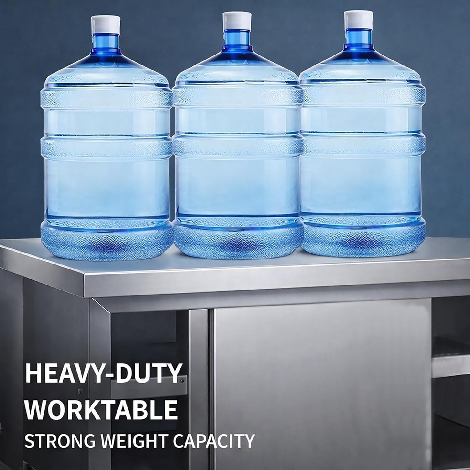 Stainless Steel Work Table, 39 in/42 in Commercial Food Prep Worktable, Heavy Duty Prep Worktable, Kitchen Cabinet Work Benches for Garage Restaurant, Home and Hotel(120x60x80cm/47.2x23.6x31.4in)