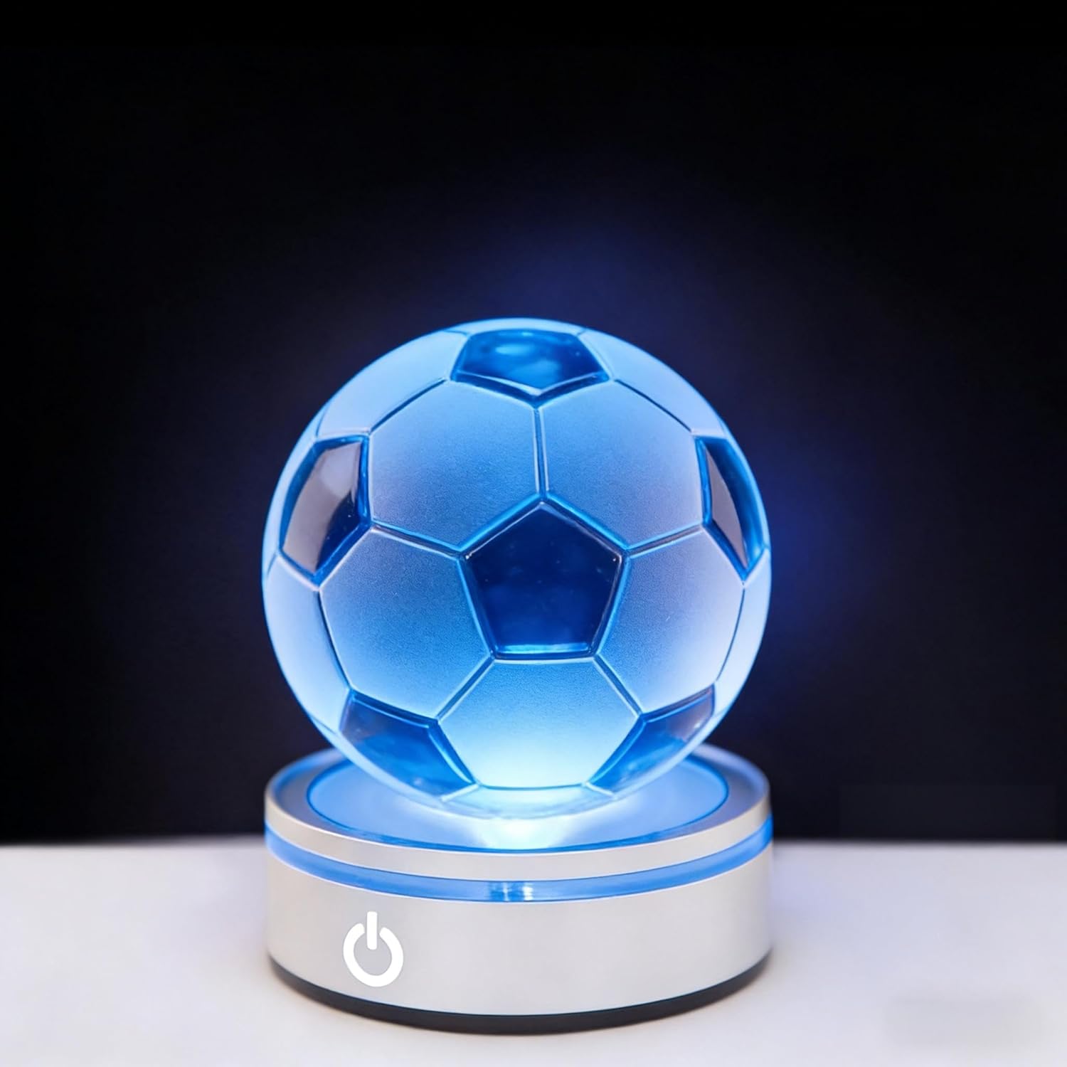 LED Crystal Display Light Base - 6-Color Touch Control for Home Decor, Weddings & Festive Gifts (2.68in Silver ABS, 7oz) Set of 2