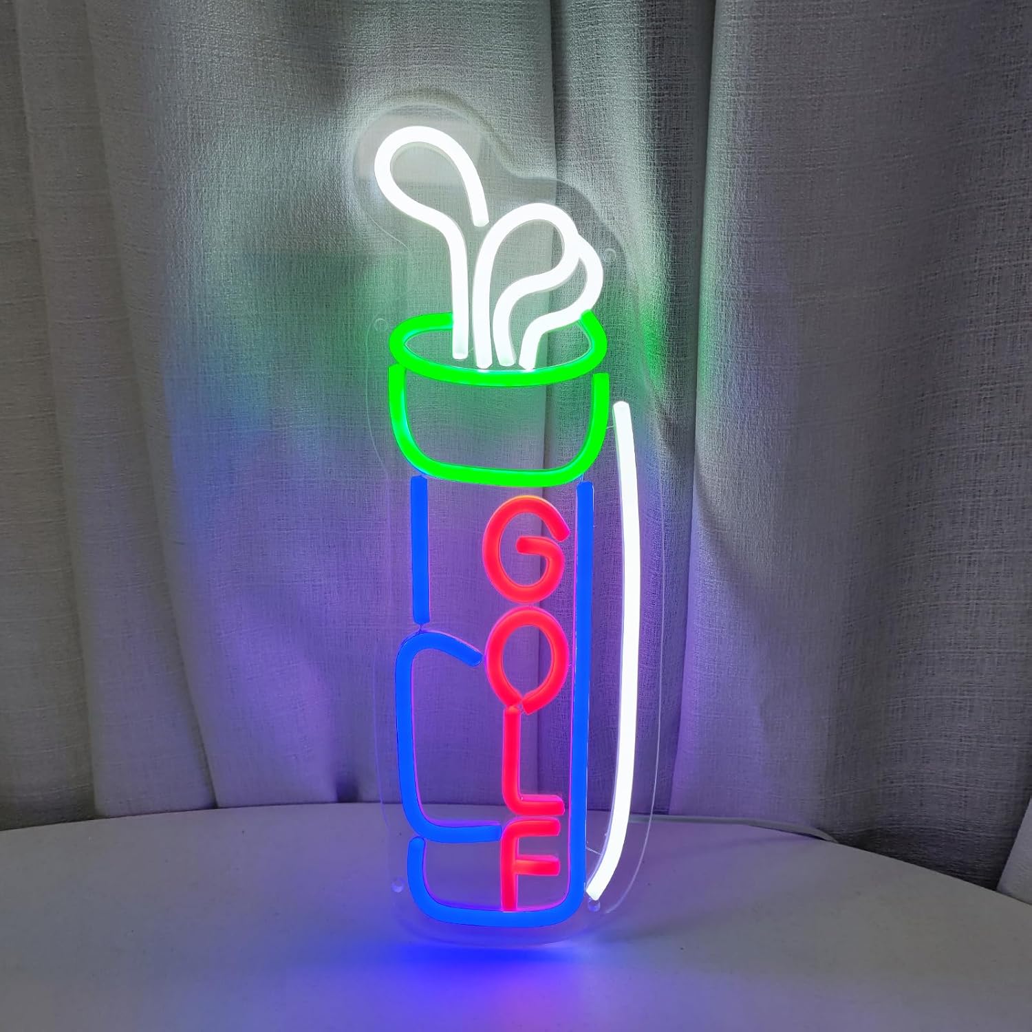 Golf Neon Sign Golf Lamp Neon Signs for Wall Decor Golf Wall Decor, LED Light Signs for Sports Golf Club Backdrop Wall Hanging Decor, 15.7" x 5.9"
