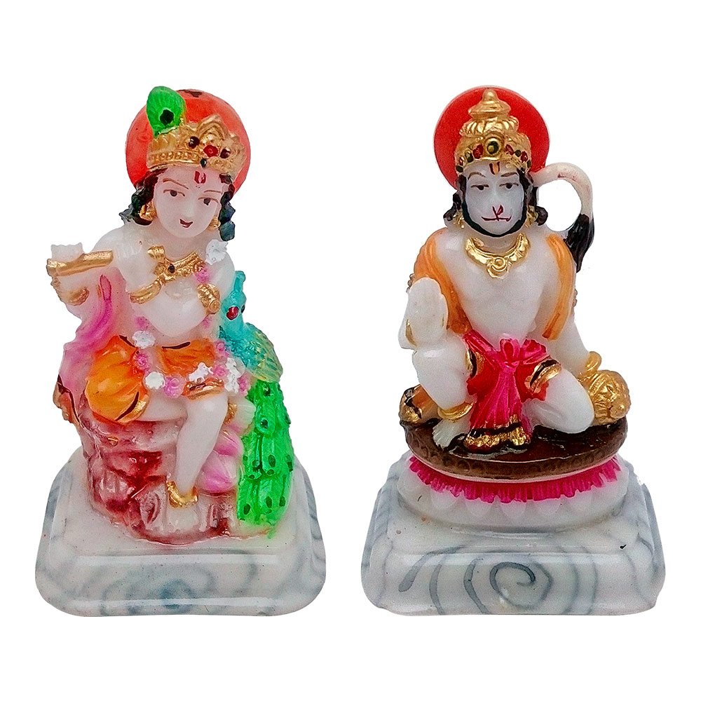 Buy ART N HUB Combo of 2 Idol Lord Krishna & God Hanuman Marble Look