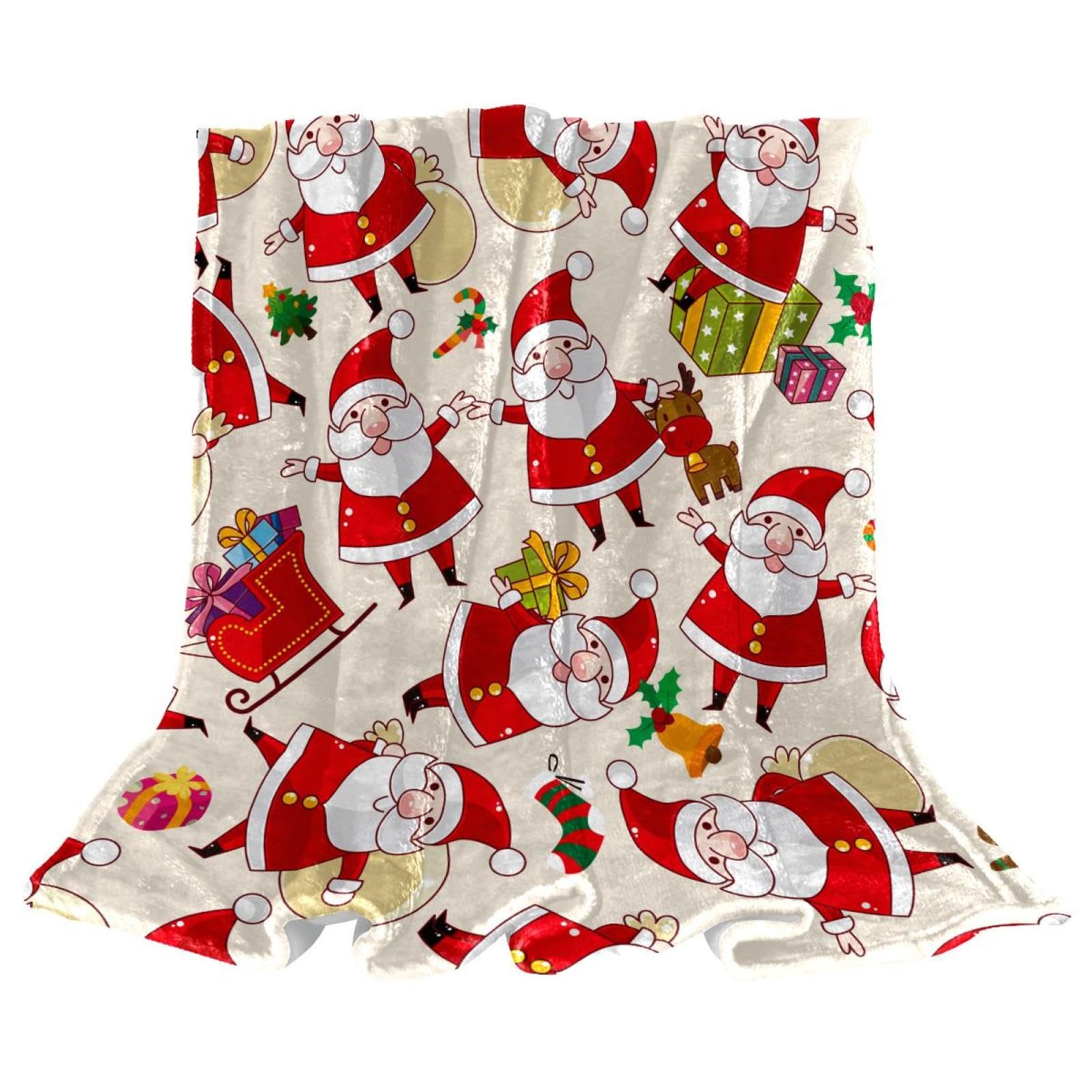 Couverture polaire Père Noël cocooning pour vos soirées sur le canapé