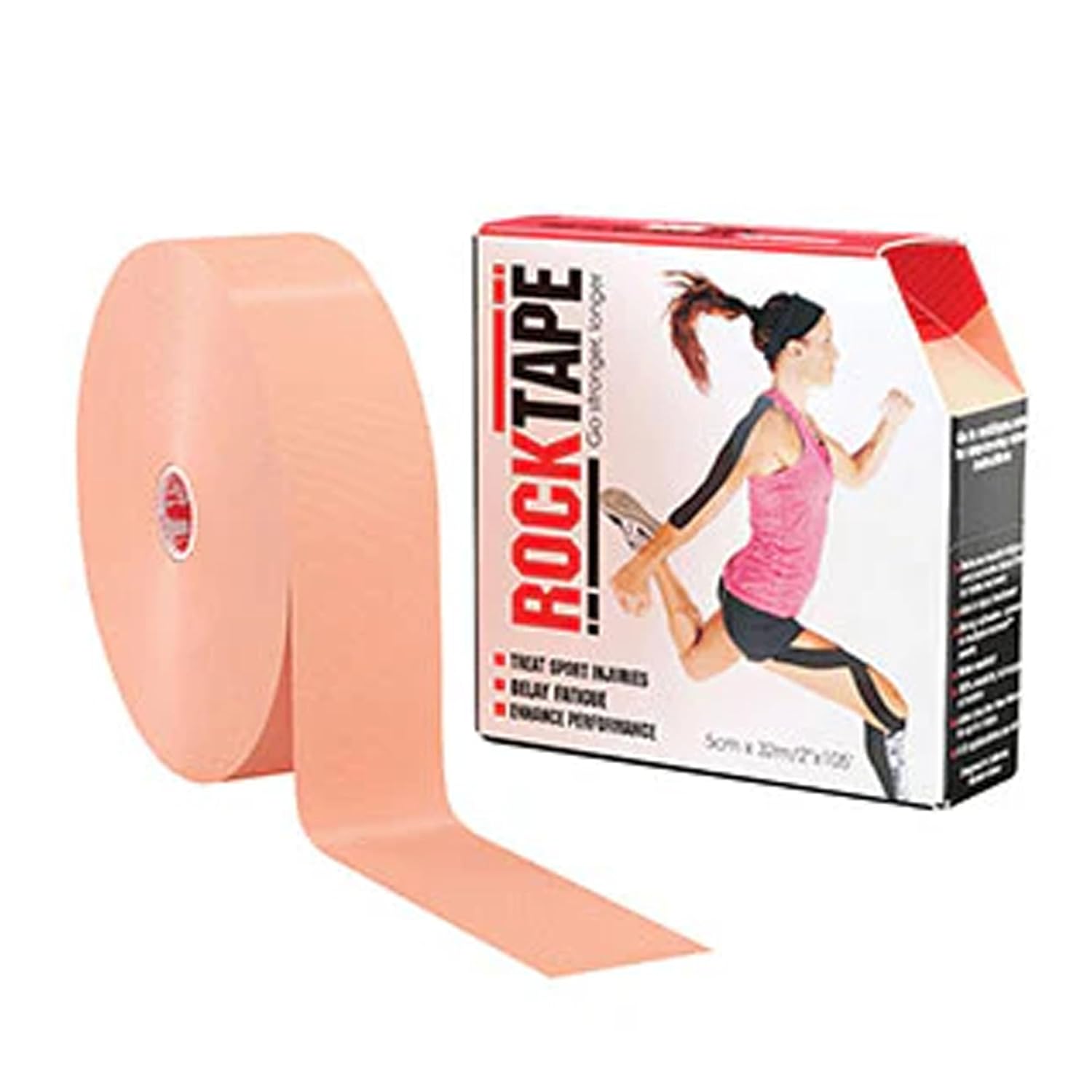 RockTape 85516 Athletic Tapes & Wraps, Beige, 2" x 105' (5cm x 32m)