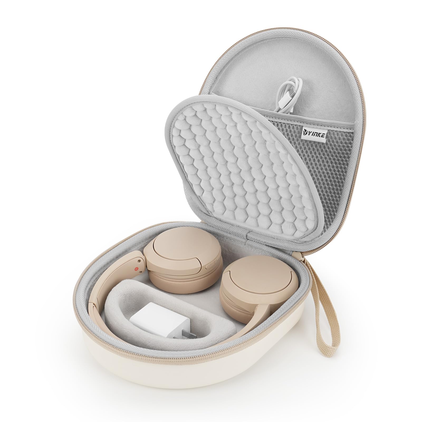 Yinke Hard Case for WH-CH510 /JBL Tune 510BT Headphone, Travel Protective Cover Storage Bag(White)