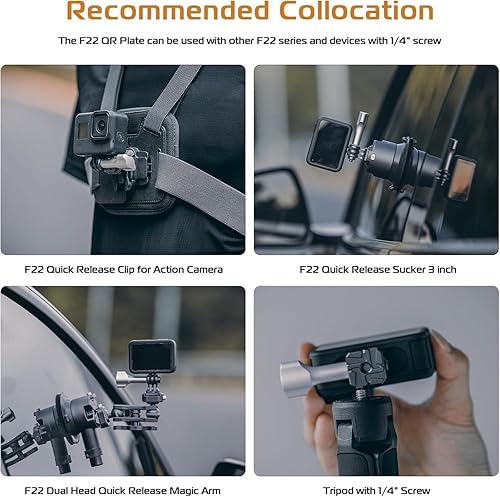 Miniatura 4 de Falcam F22 Placa de liberación rápida para cámaras de acción, accesorio de cámara de 0.866 in, compatible con GoPro y DJI