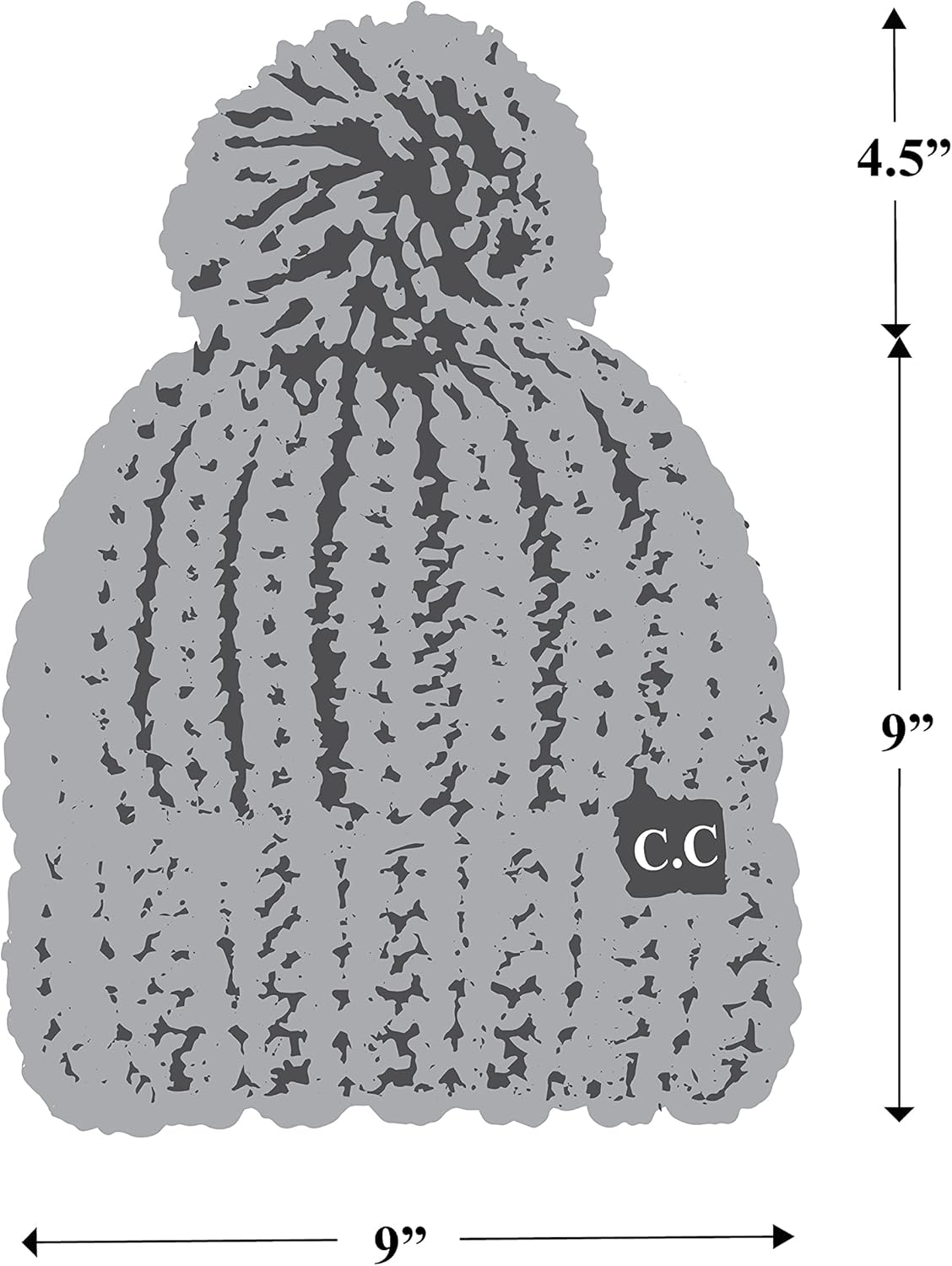 C.C Exclusives Women's Winter Seed Stitched Confetti Pom Beanie Hat (HAT-1816)(HAT-2214)(HAT-2085)(HAT-3841)
