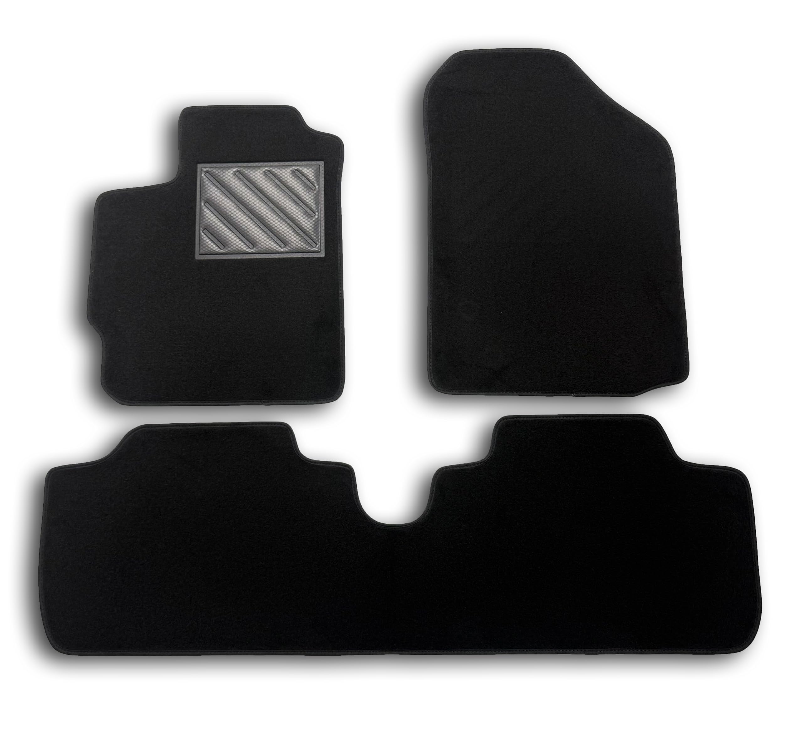 Alfombrillas a Medida para Toyota Yaris II de 2005 a 2011, Antideslizantes, Talonera de Goma Reforzada, Velcro perimetral