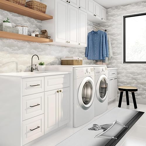 Miniatura 2 de Kitchen Rug Mats Set of 1 Piece Bathtub Animal Gray Non Slip Cushioned Rug Funny Koala Sitting on The Tub Anti-Fatigue Washable Comfort Floor Mat