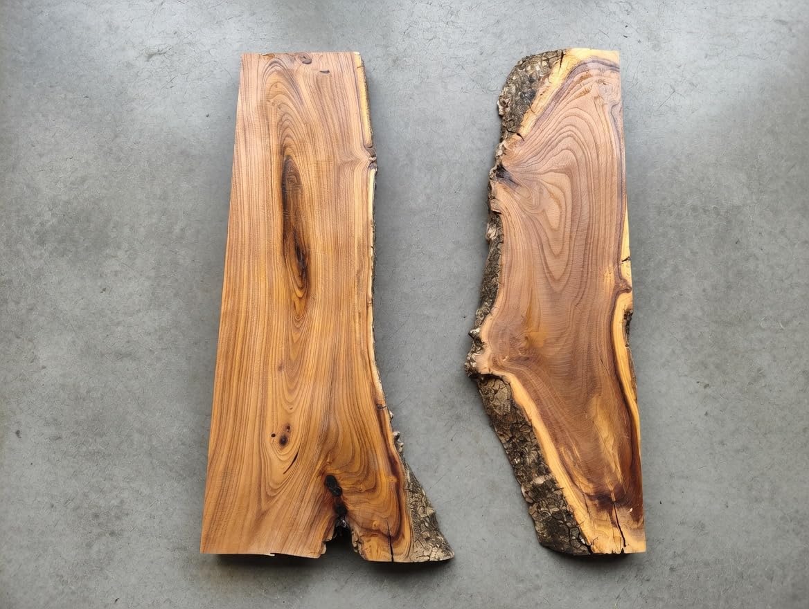 Live Edge Wild Olive Wood Slab for DIY and Epoxy River Table (20", Natural)
