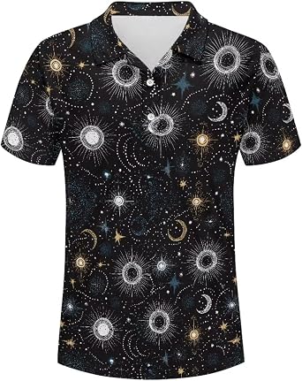 Polo Shirts for Men Lightweight Funny Golf Shirt