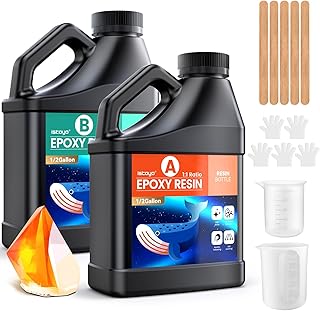 ISTOYO 1 Gallon/3,78L Epoxy Resin, Crystal Clear No Bubbles, Fast Curing Epoxy Resin Kit for Table Tops, Coating, Casting, Jewelry Making, Cast Coating Wood, DIY Art Crafts