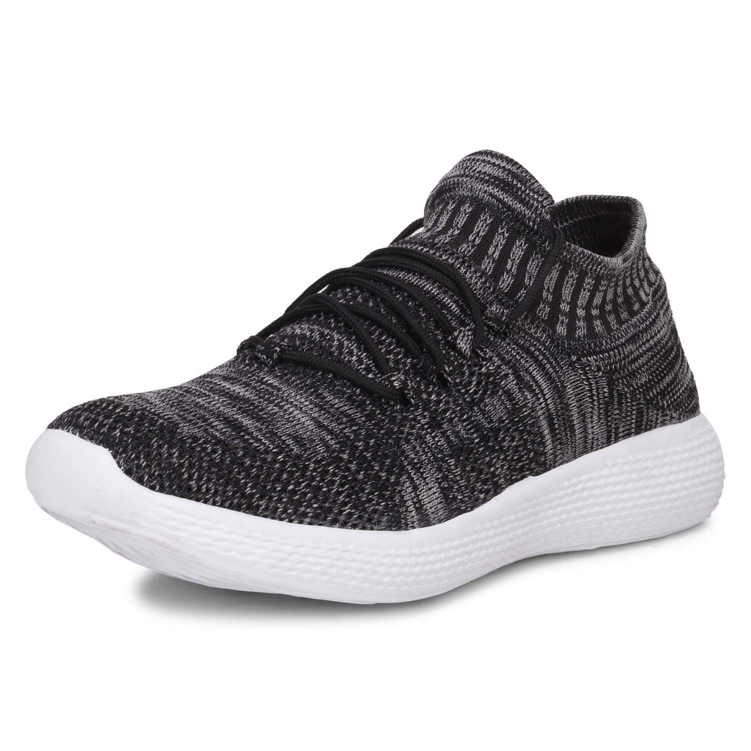 Kraasa Latest Stylish Casual Sneakers for Men | Lace up Lightweight Shoes for Running, Walking, Gym, Trekking, Hiking & Party | Running Shoes for Men | Training Shoes for Men Black UK 10 (B08VD7LVP9) Amazon Price History, Amazon Price Tracker