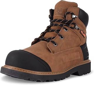 Men's Steel Toe Safety Work Boot Slip Resistant Puncture Utility Shoes 6 Inch For Industrial Construction Outdoor botas de trabajo para hombre