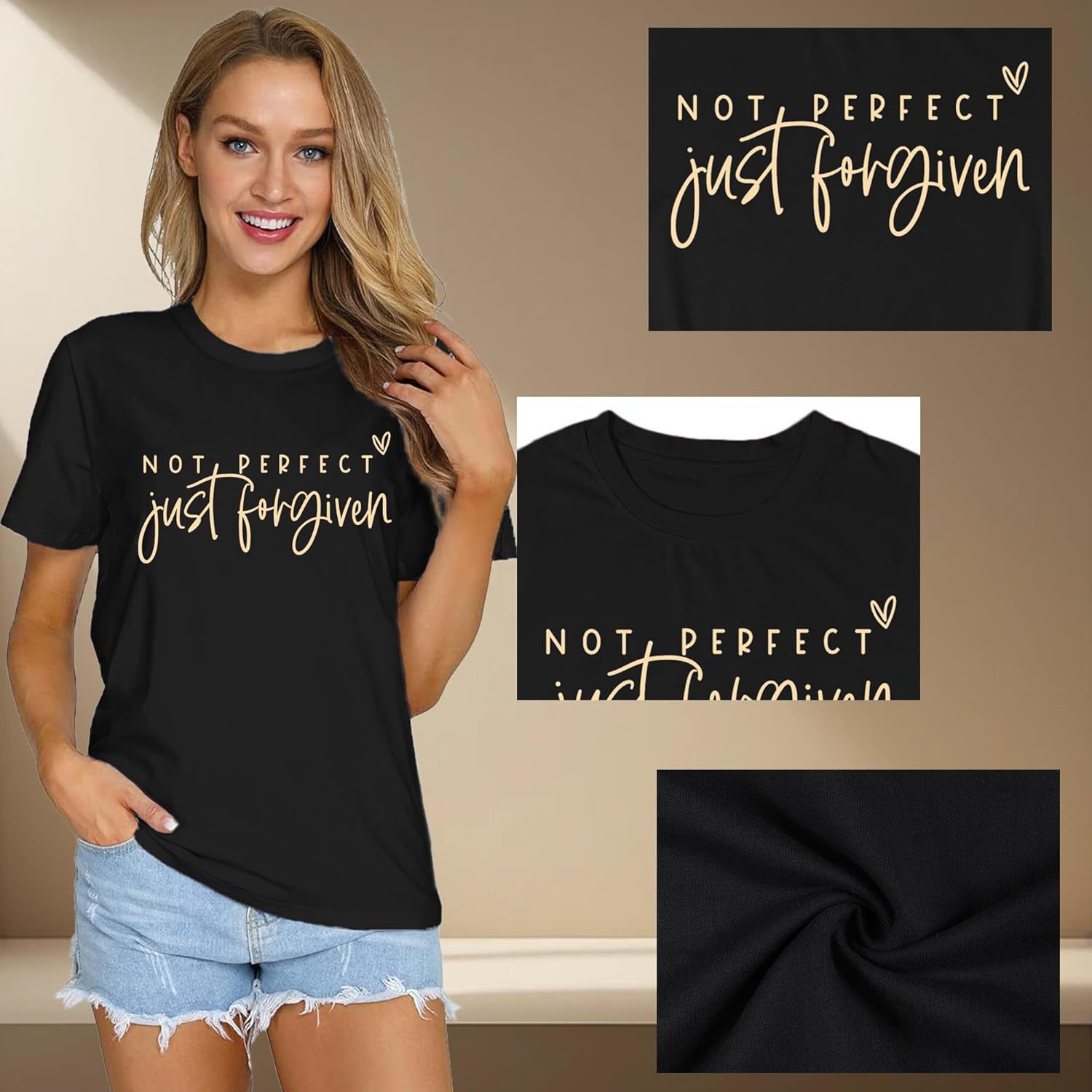 Christian Shirts for Women Jesus Shirt Inspirational Tee Tops - Image 5