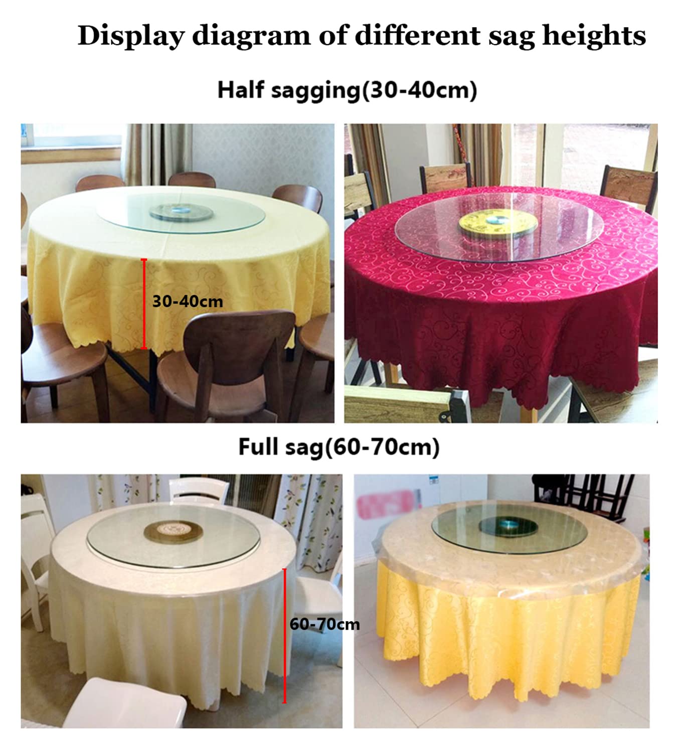 Poliestere Tovaglia Rotonda Casa Hotel Conferenza Occasioni Matrimonio Copritavolo beige diametro 280cm