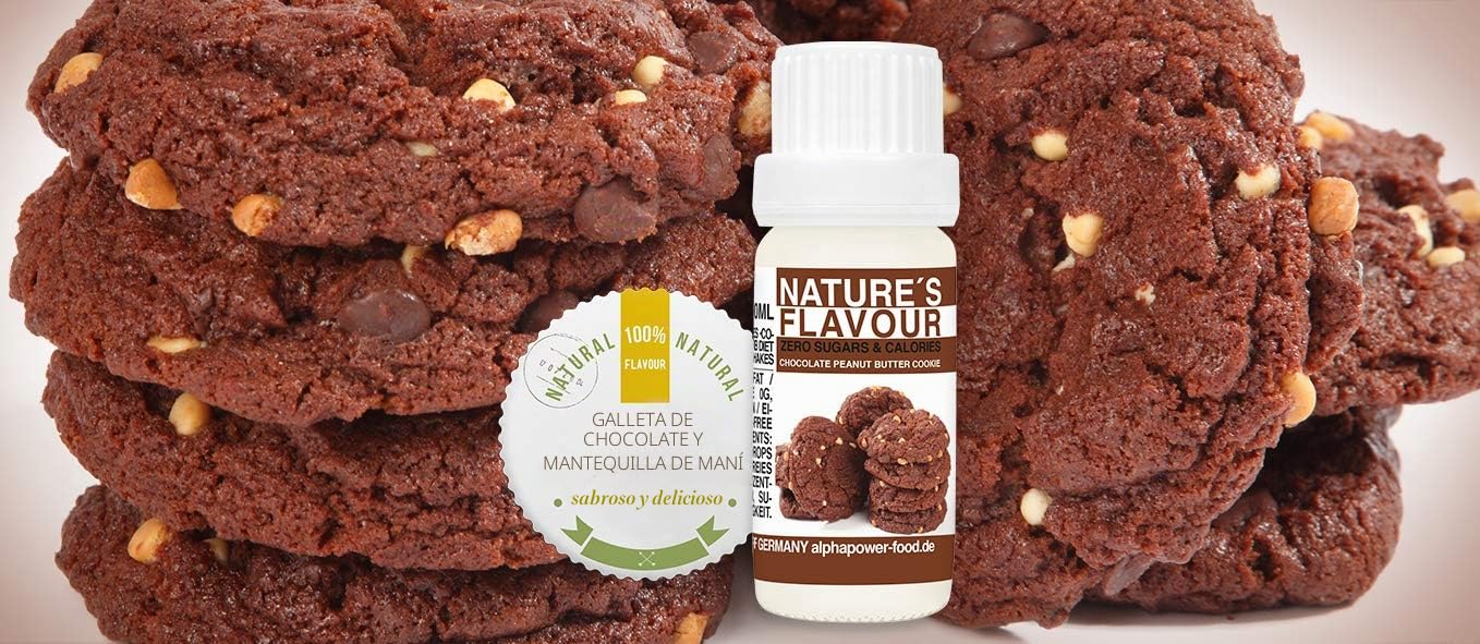 ALPHAPOWER FOOD Aromas alimentarios por repostería y bebidas I Súper pack ahorro 5x10ml, Vegano, 100% naturales con Sabor Premium I saborizante sin azucar - Flavdrops, Flavor Drops liquida