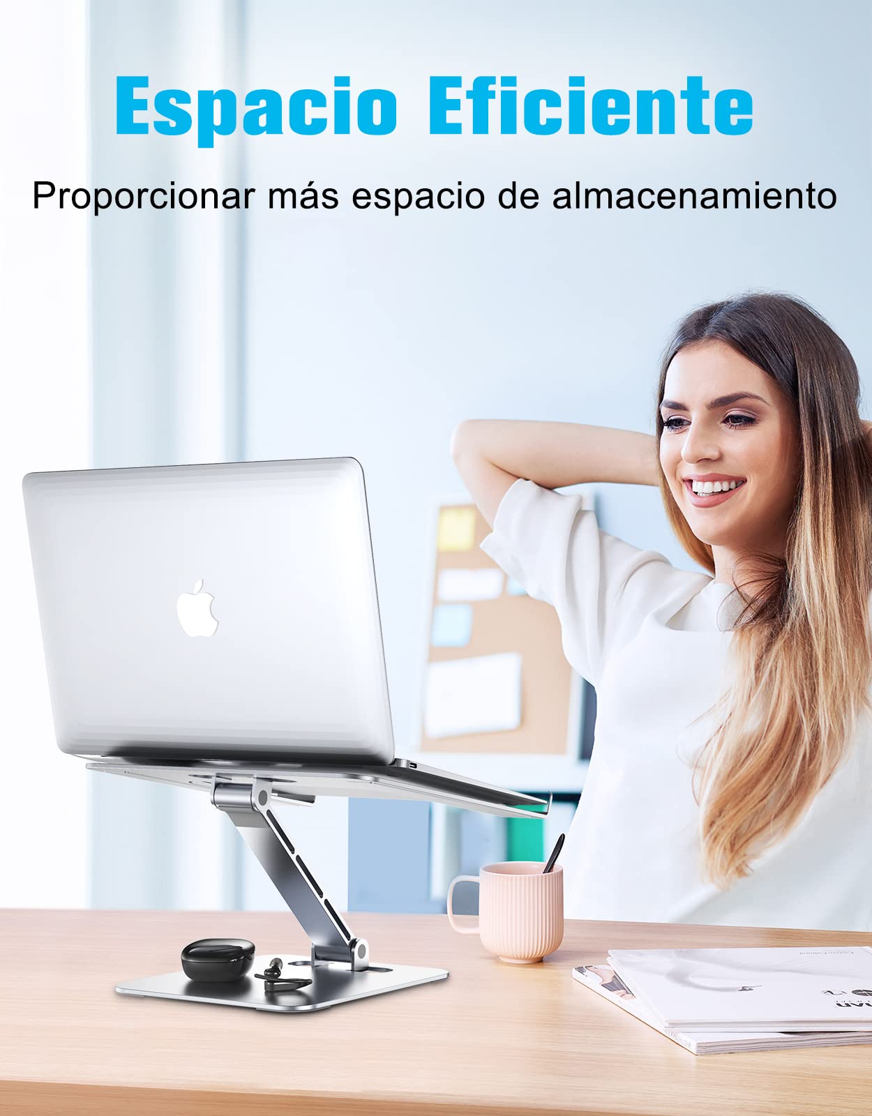 Babacom Soporte Portátil Plegable para Laptop con Altura Ajustable, Aleación de Aluminio Ventilado Compatible con MacBook PC 10-16"
