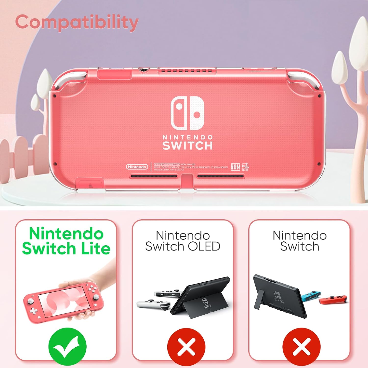 Carrying Case for Nintendo Switch Lite, 8 in 1 Switch Lite