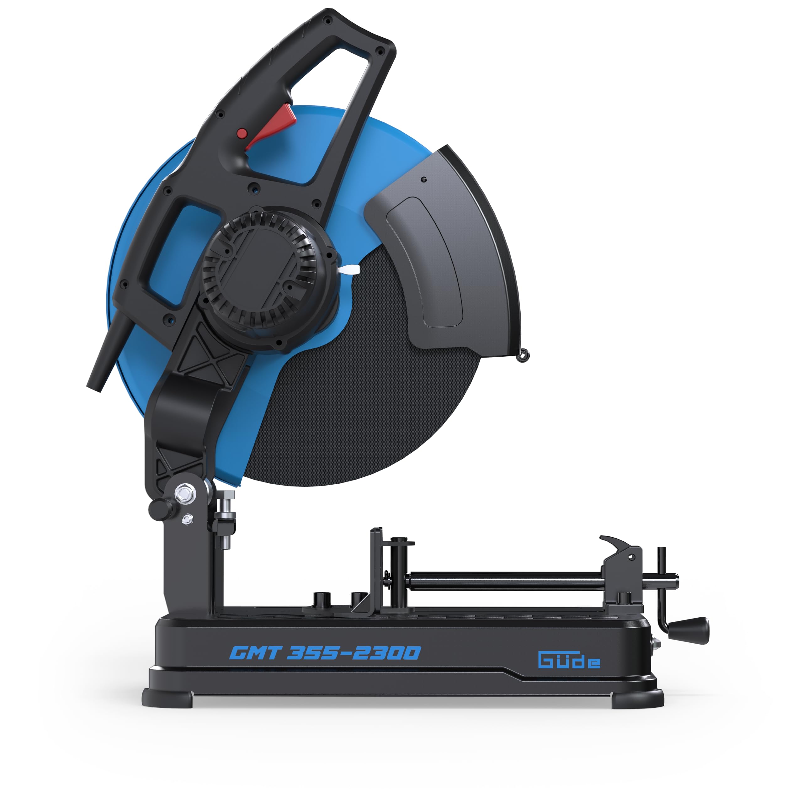 Güde GMT 355-2300 Metalltrennsäge - 230 Volt, 2300 Watt, 4000 Umdrehungen pro Minute, Schnittleistung 78 bis 140 Millimeter je nach Form, Trockenschnitt für Profile und Rohre