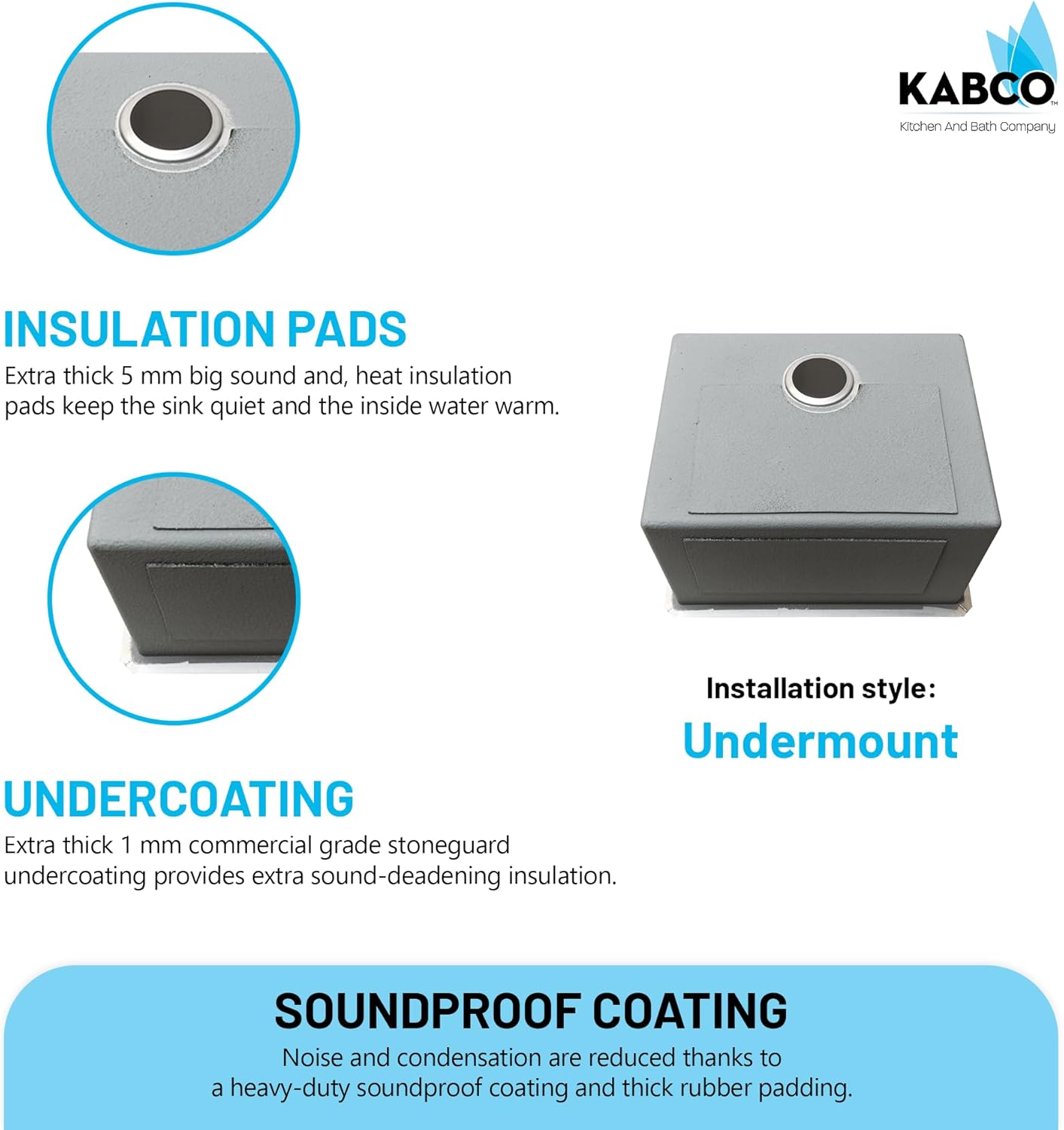KABCO KLA23SS 23 Inch Wide 12 Inch Deep Commercial Sink 18 Gauge Undermount or Topmount Drop In Single Bowl Stainless Steel Laundry Utility Sink with Kitchen Sink Strainer 23x18x12 Inch