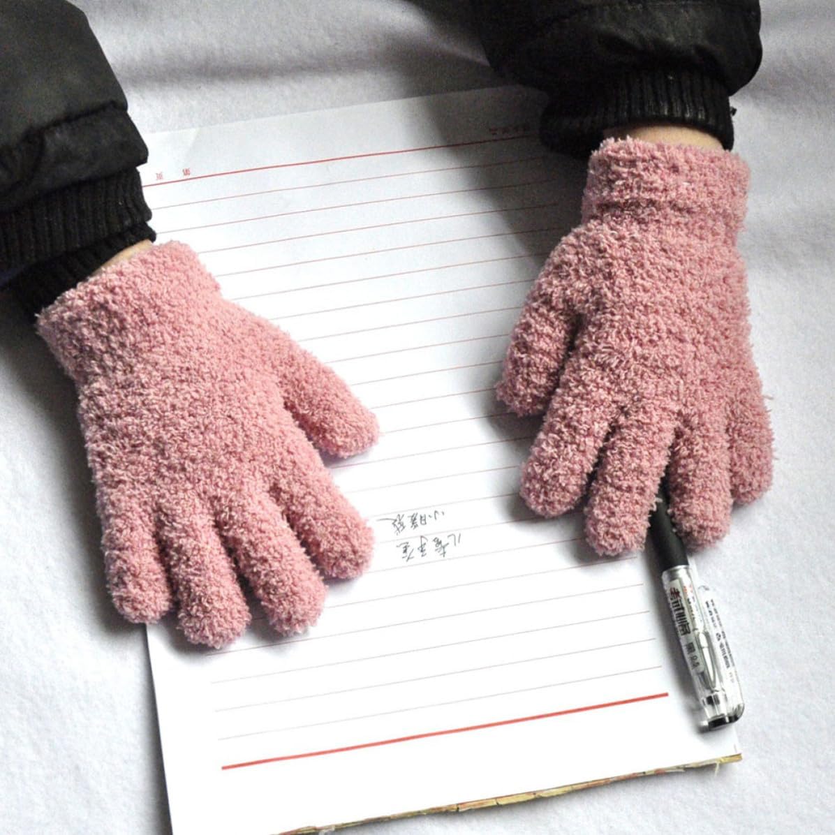6 Pairs Outdoor Warm Gloves for Boys, Knitted Fabric Good Elasticity and Comfortable Fit, for Birthday Gifts and Winter Activities