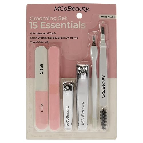 Miniatura 1 de MCoBeauty Juego de artículos esenciales de aseo  Calidad de salón en casa y en movimiento  Cuidado rápido y fácil de uñas y cejas  Fabricado con