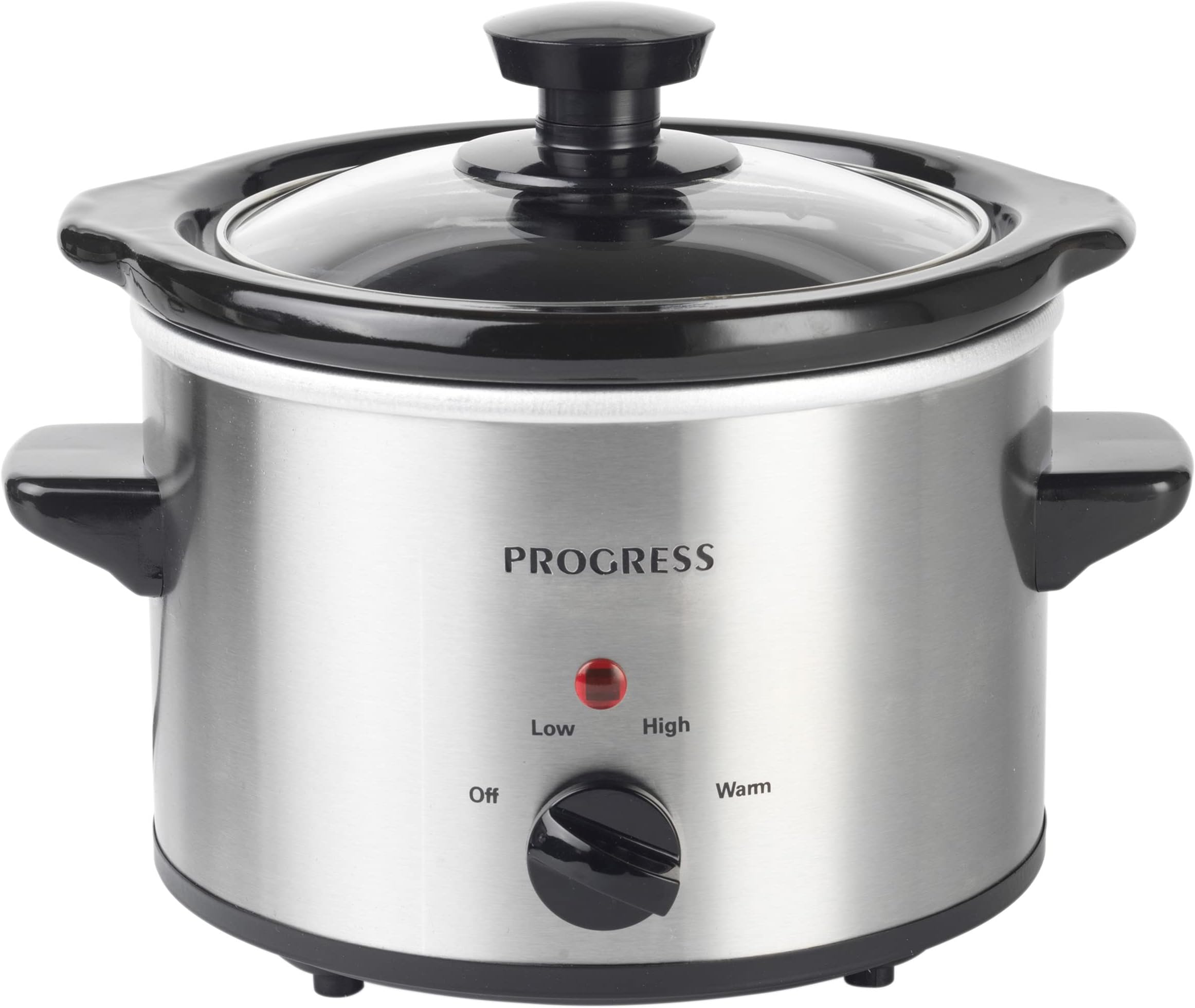 Lakeland Electric Slow Cooker Brushed Chrome, 1.5L Ideal for 12