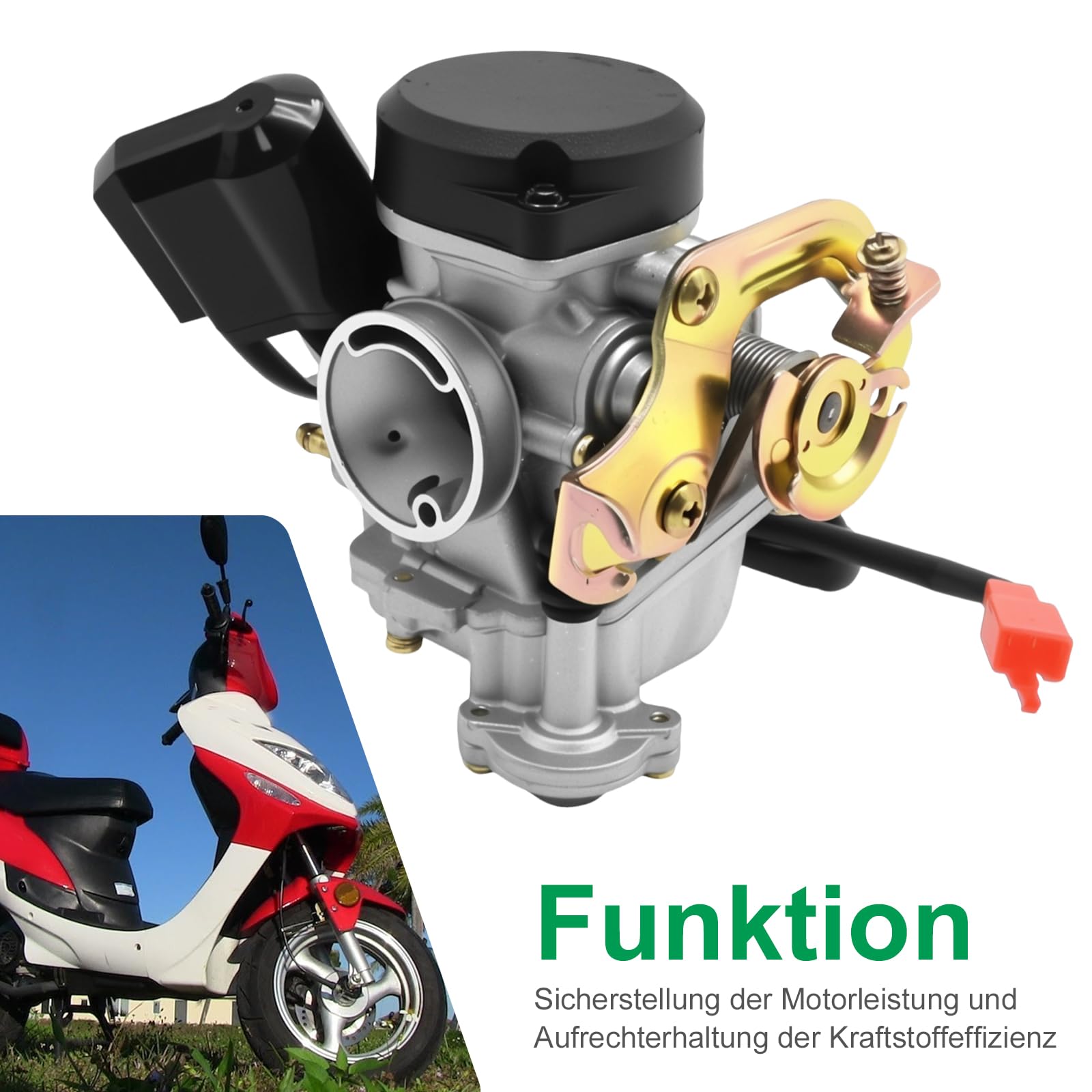 Hoypeyfiy GY6 50CC 139QMB 80cc PD18J Vergaser-Kit, Ersatz für Rex RS 400 RS 450 RS 460