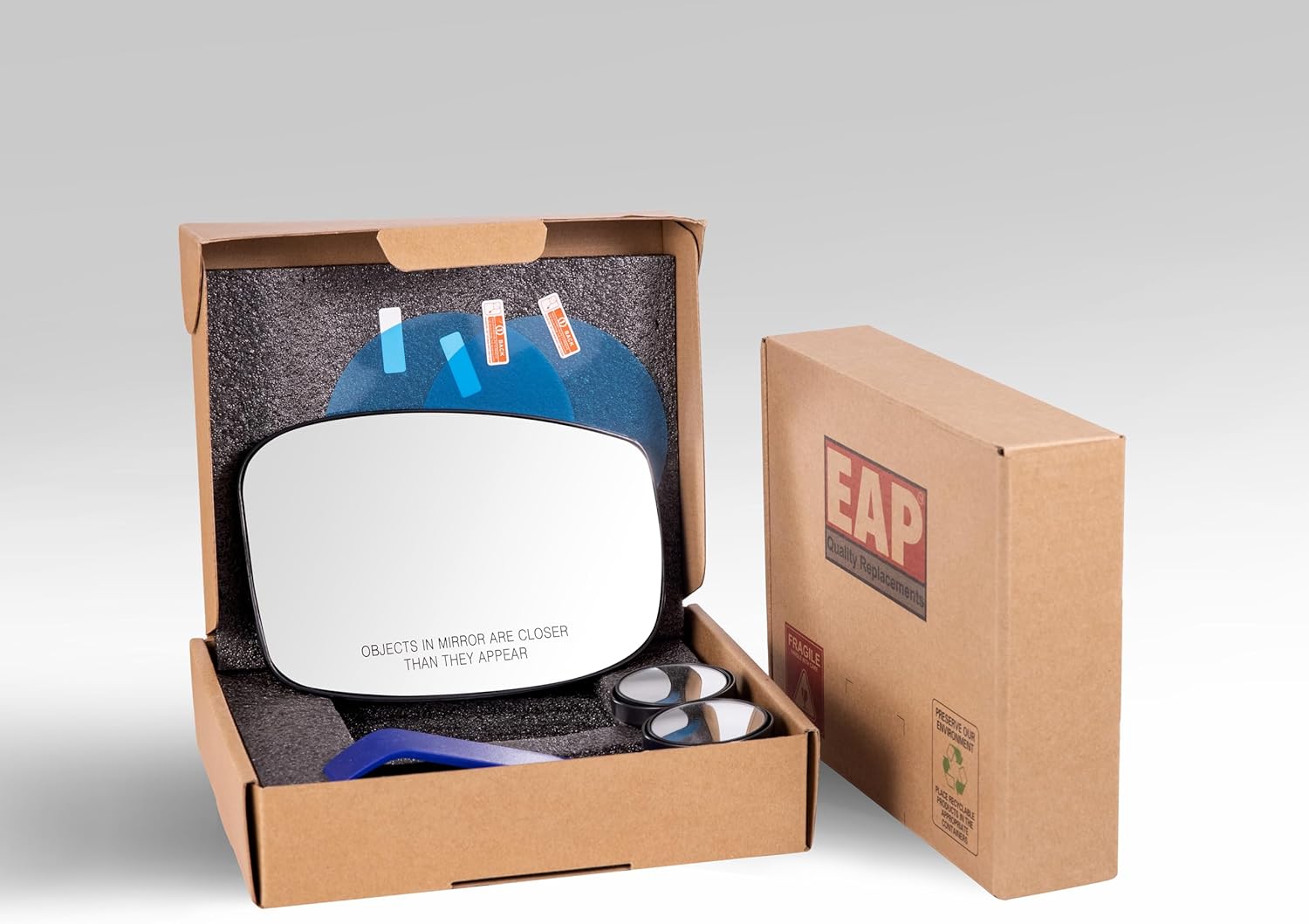 EAP Passenger Side Mirror Glass Compatible With Honda Odyssey 2018-2026, Heated, 76203THRA11