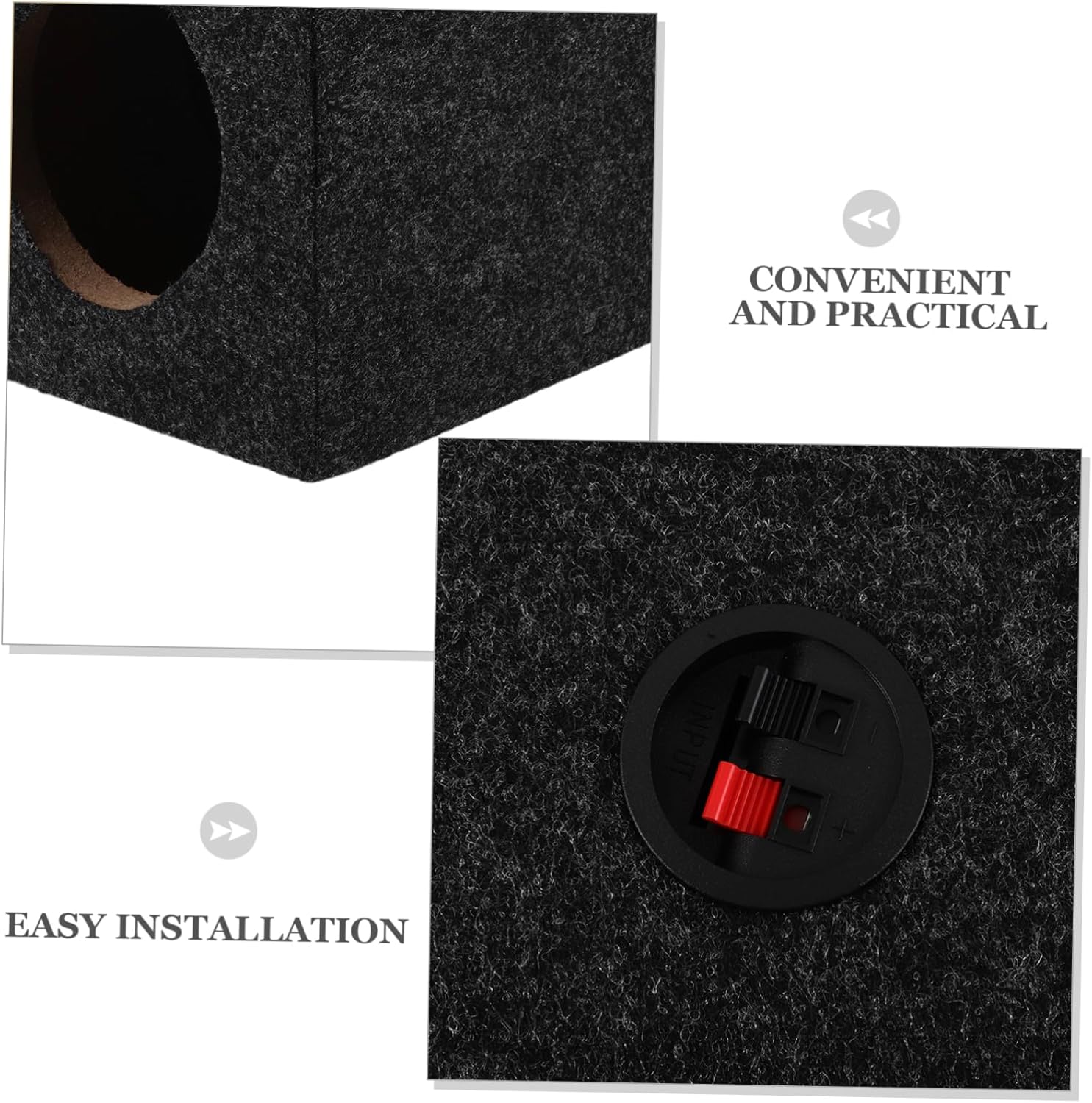 Subwoofer Enclosure Box Custom Square Wooden Car Audio Speaker Box Easy Installation Stylish Appearance Subwoofer Enclosure